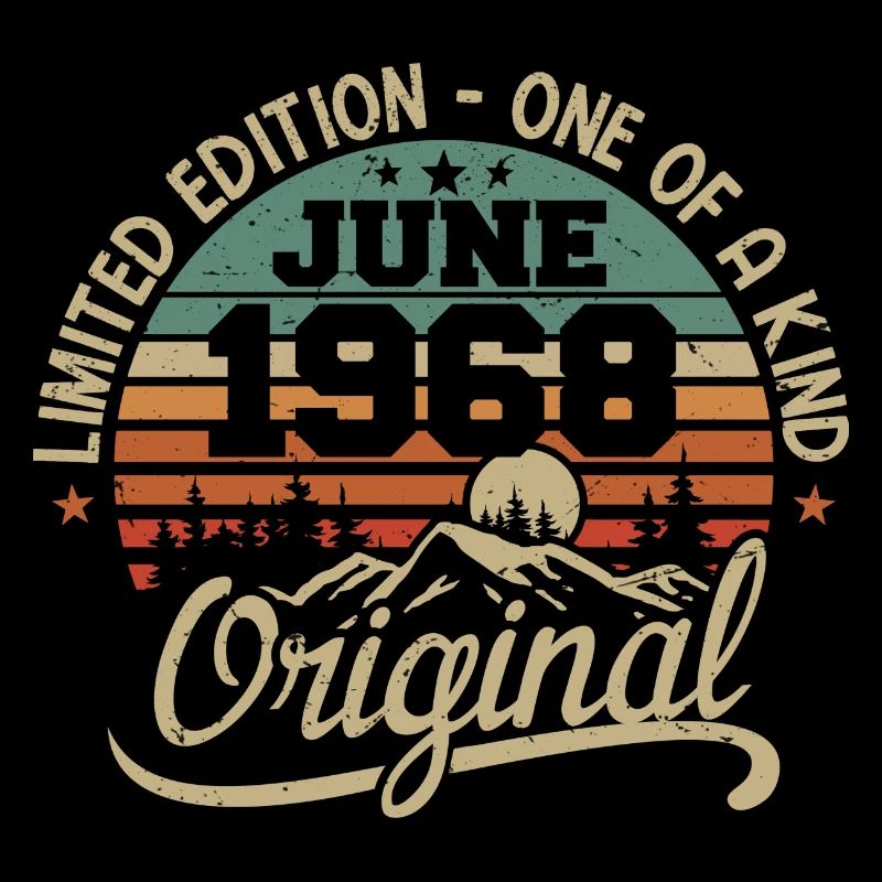 1968 Juni 1968 Original - Juni 1968 Geburtstag