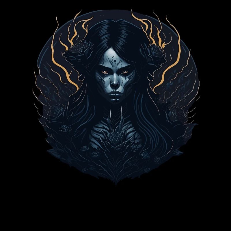 Schwarzes Gothic Mädchen Ästhetik