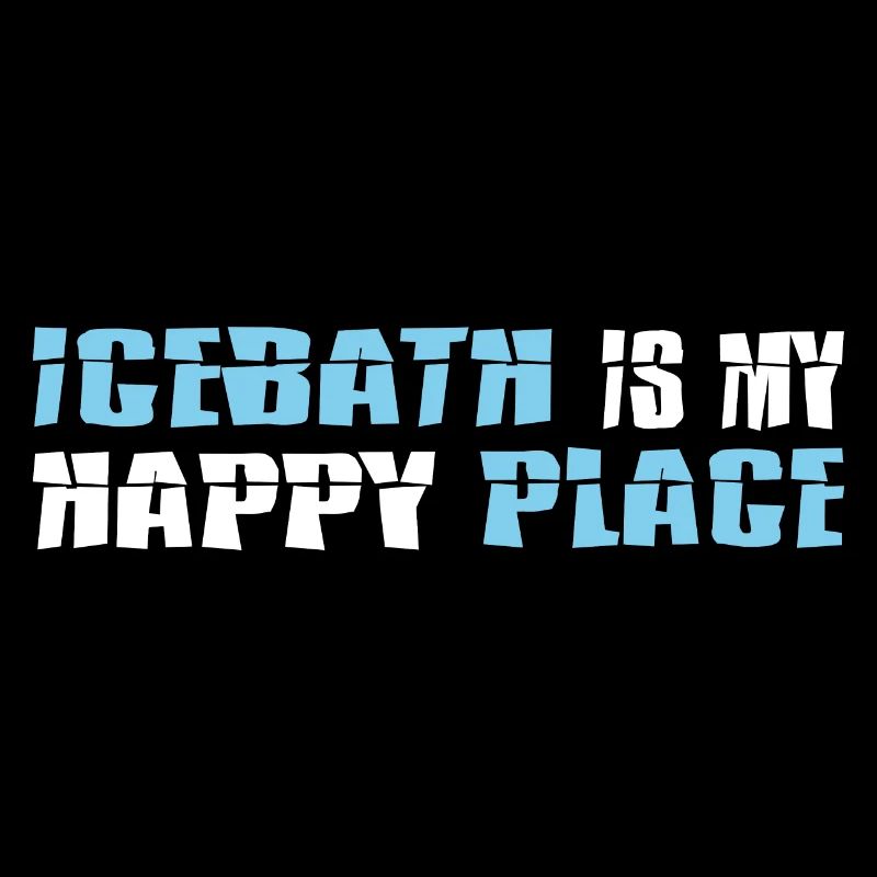 Ice bath winter swimmers "Icebath happy place"