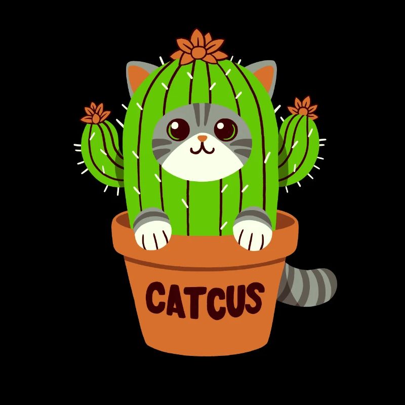 Jeu de mots Cactus chat - Catcus