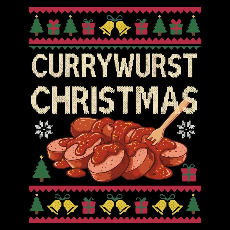 Joyeux currymas saucisse de Noël de Noël au currymas.