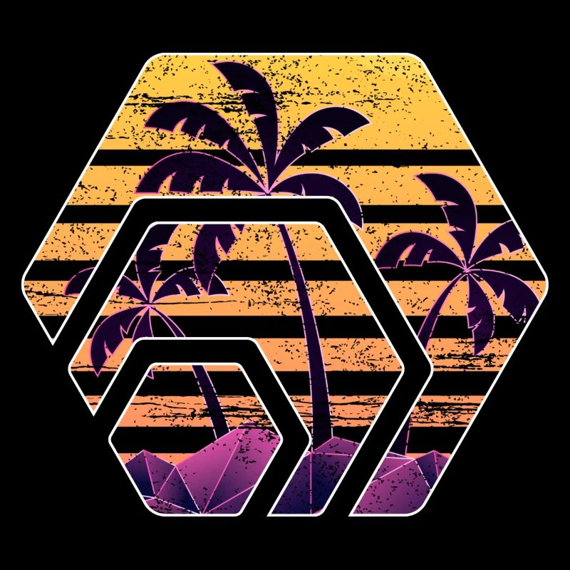 Hex token sunset, hex palm beach sunset