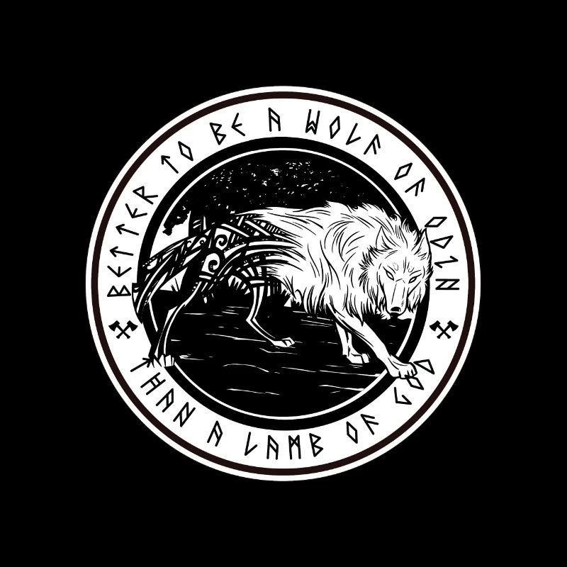 Odin Wolf Wikinger Germane Rune Walhalla Geschenk