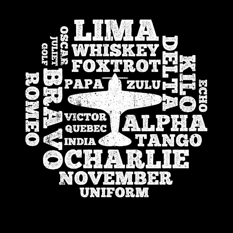 Phonetic Alphabet - Flugzeug Buchstaben Namen Alph