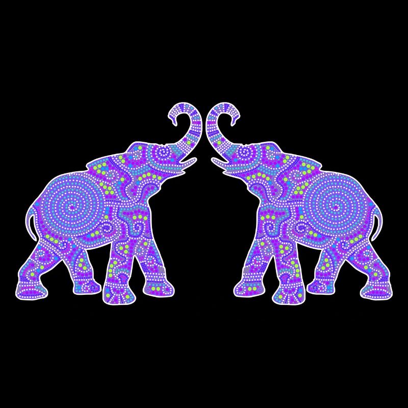 Wonderful Dot Work - Two ELEPHANTS 1