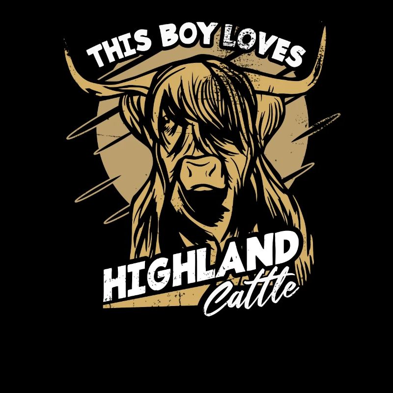 Bovins Highland avec cornes de fourrure hirsute