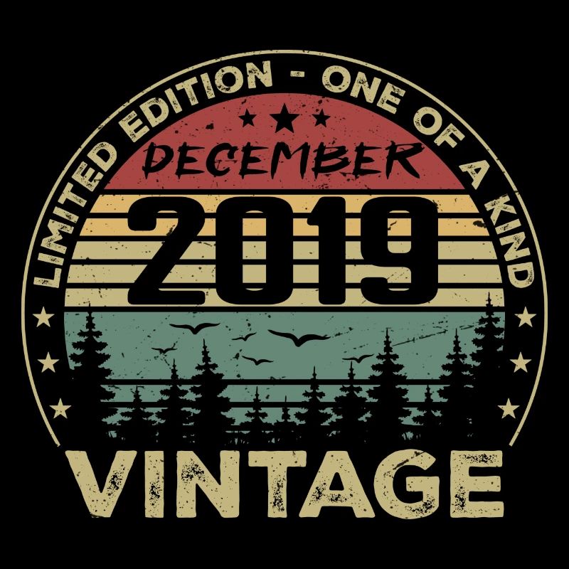 Dezember 2019 Retro Vintage Geburtstagsgeschenk