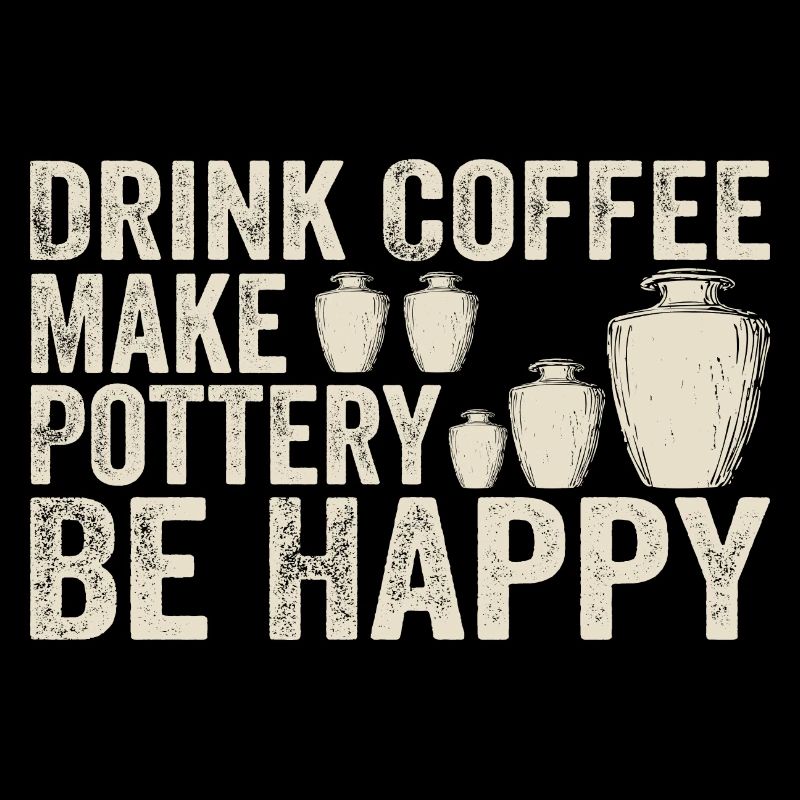Drink Coffee Make Pottery Be Happy Coffee Pottery