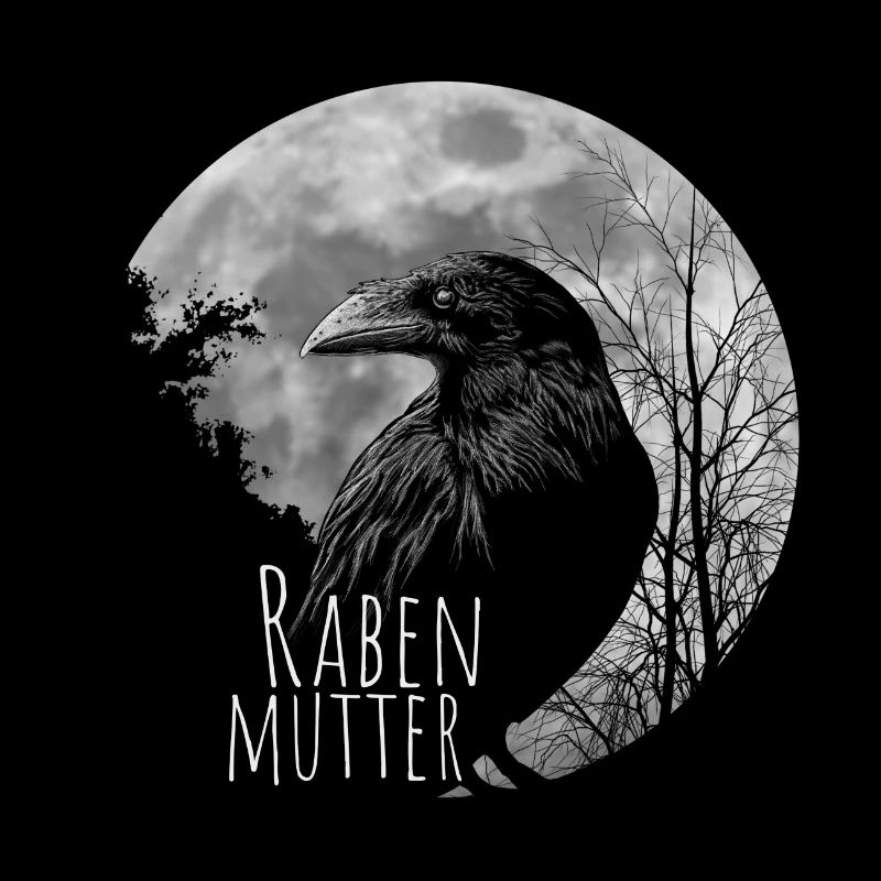 Rabenmutter schwarze Gothic Mutter Muttertag Krähe