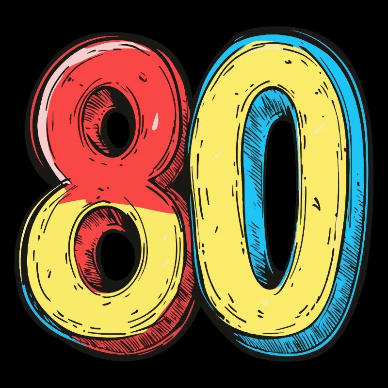80 Numéro Coloré