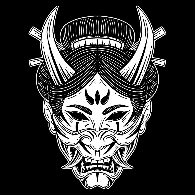 Skull Skull Horror Squelette Halloween Geisha
