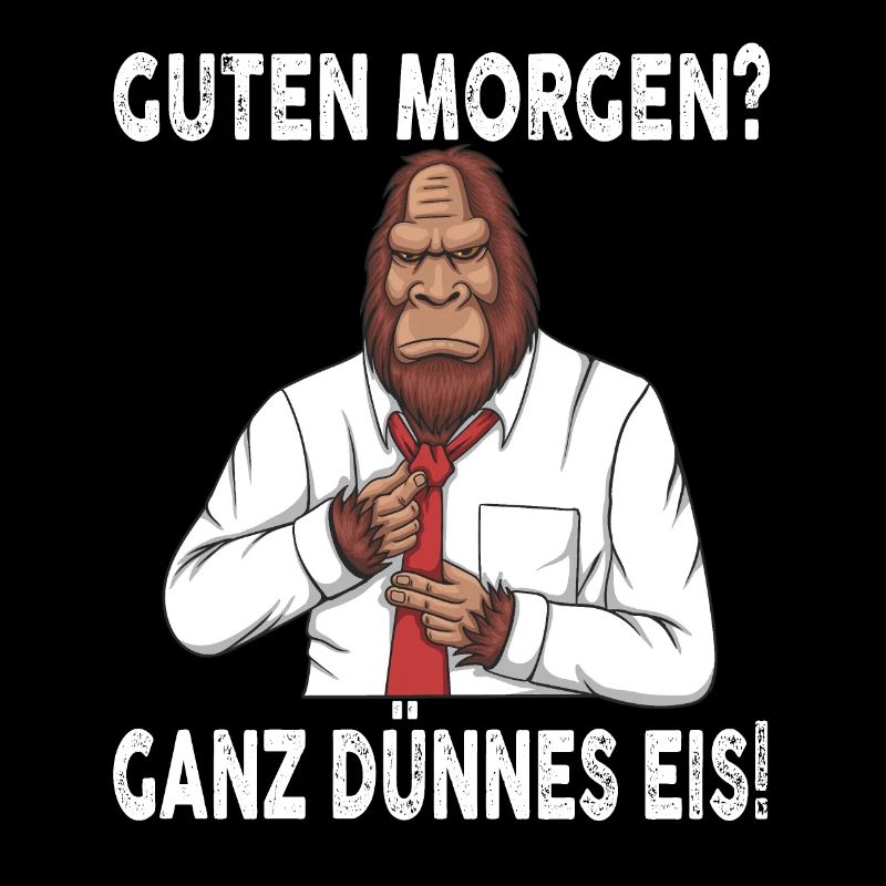 Guten Morgen - Ganz dünnes Eis Spruch Kaffee
