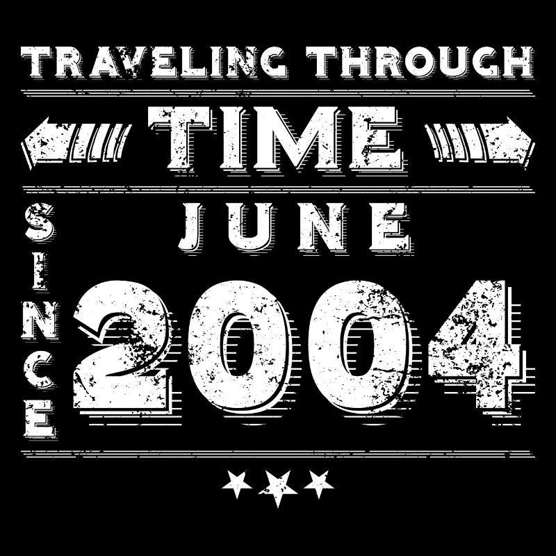 Vintage Zeitreise Geburtstags Design Juni 2004