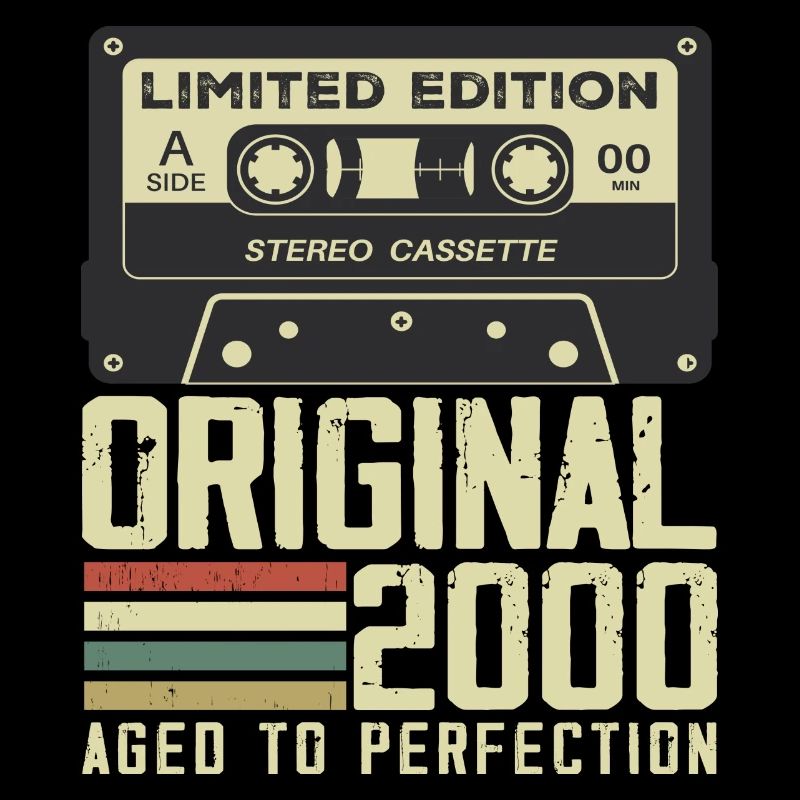 24. Jubiläumsgeschenk im Retro-Stil 2000