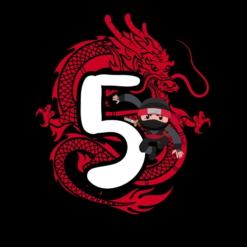 5. Geburtstag Junge 5 Jahre Ninja Drache Kostüm
