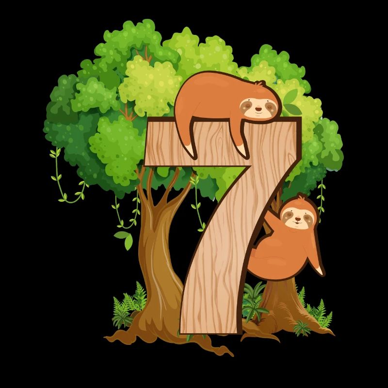 7. Geburtstag | Sloth Geburtstag | Sloth Themed