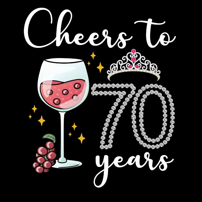 Vive les 70 ans de raisin célébration du 70e anniversaire