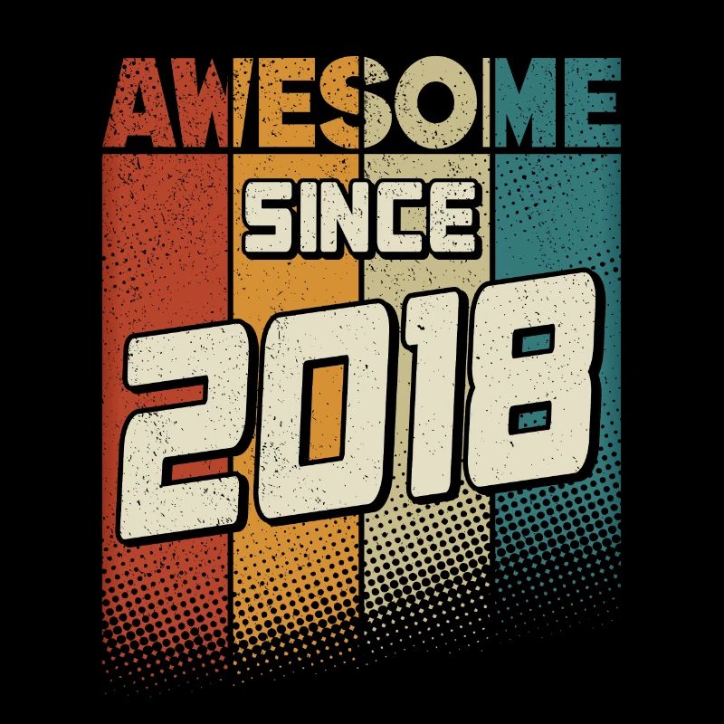 Awesome since 2018 Mädchen Junge 6. Geburtstag