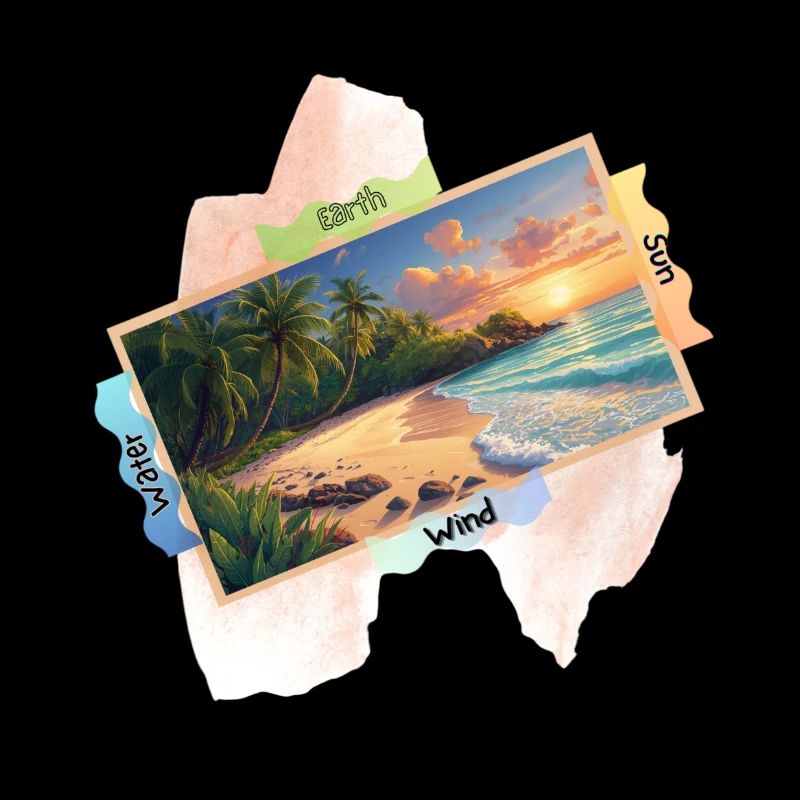 Nature plage image mignon design d’été