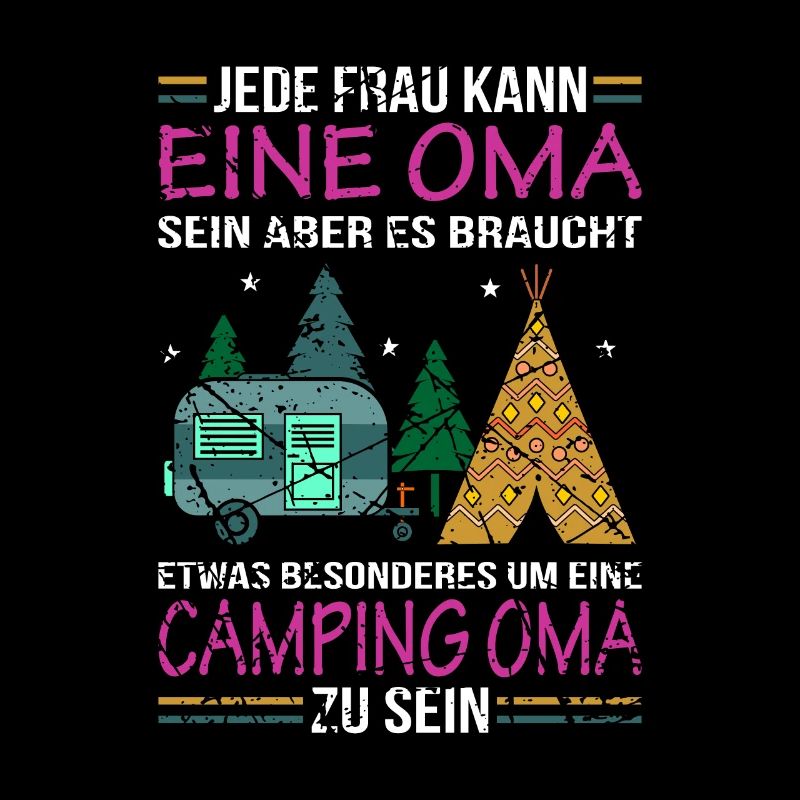 Camping Oma Spruch Campen Großmutter Lustig