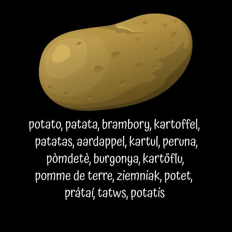 Potato In Different Languages