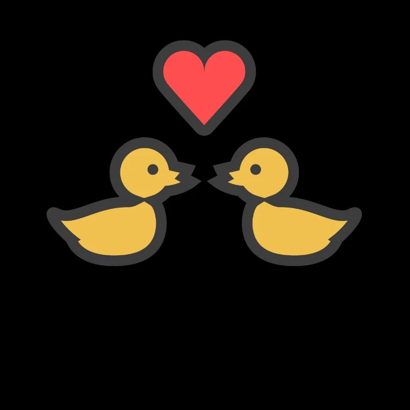 Embrasser des canards super mignon conception de l'idée de cadeau d'amour Saint Valentin