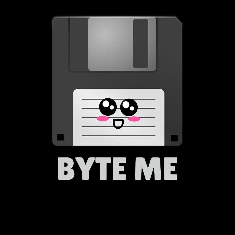 Byte Me Cute Disette Pun