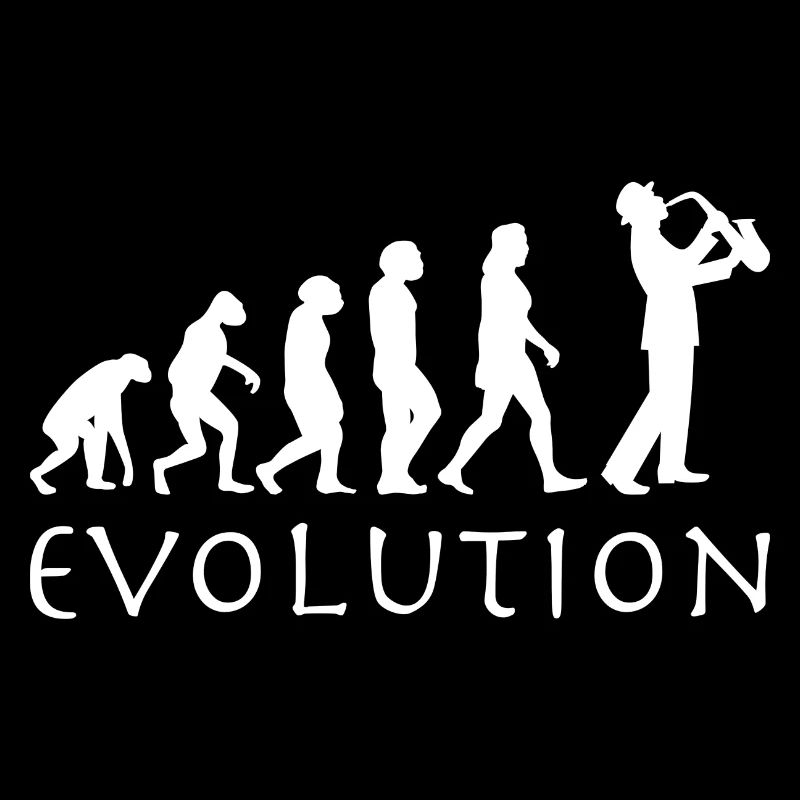 Saxophon Spieler Evolution