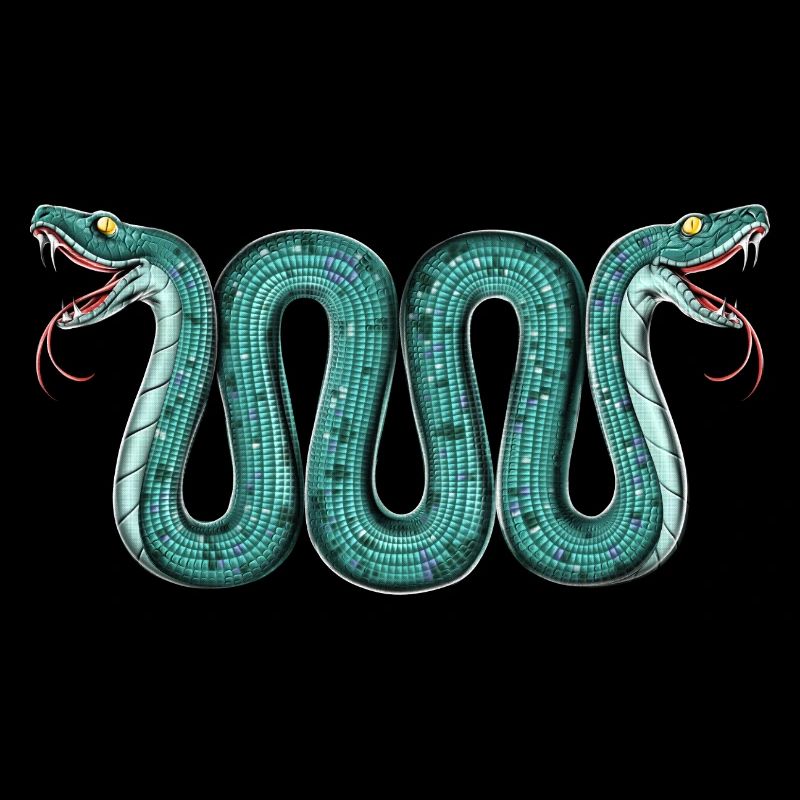 Aztèque deux têtes serpent serpent