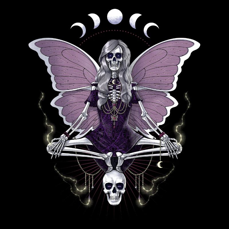 Goth Skeleton With Butterfly Wings