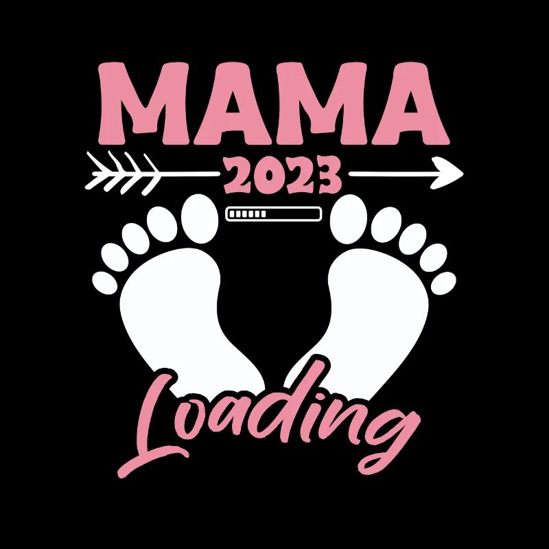 Mama 2023 Loading Shirt Geschenk Werdende Mutter