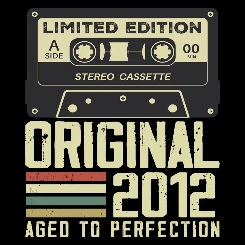 Geschenk zum 12. Jubiläum im Retro-Stil 2012