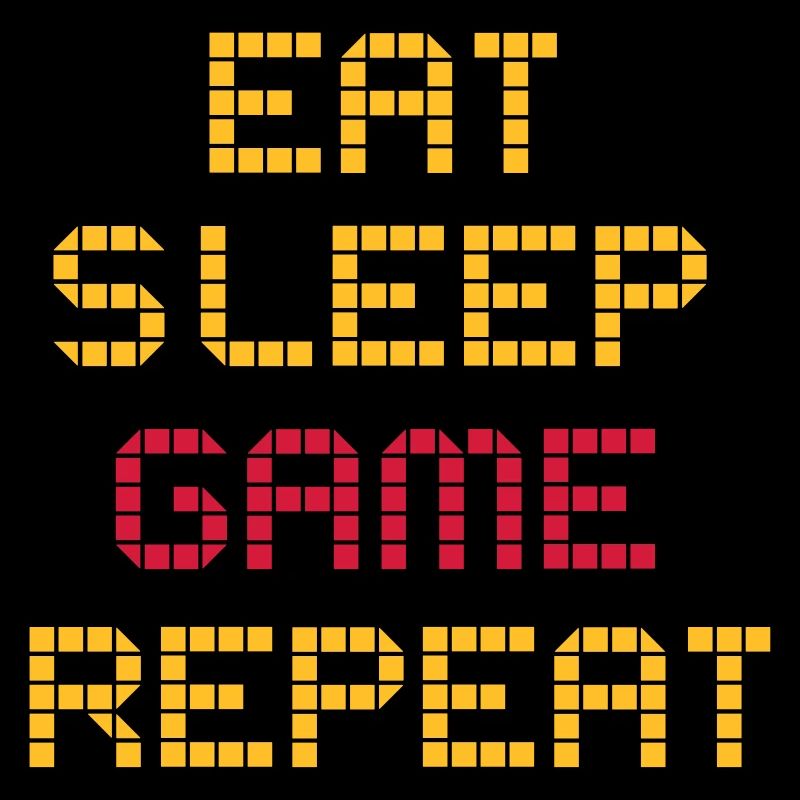 Eat Sleep Game Repeat - Cooler Spruch Gamer Zocker