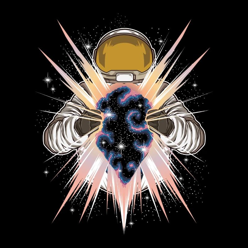 Space Light - Astronaut öffnet andere Dimension