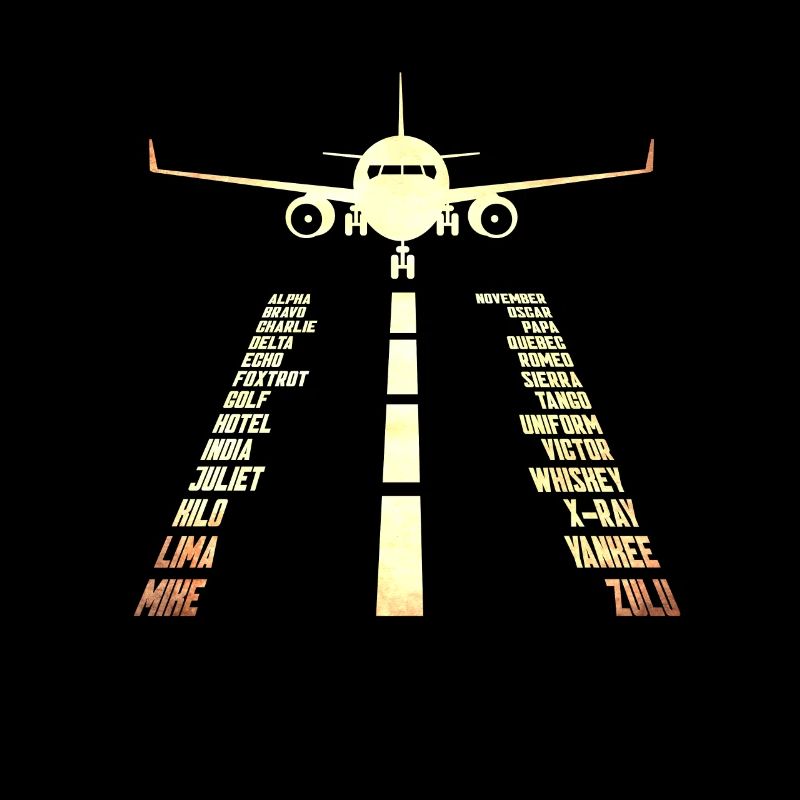 Airplane Pilot Alphabet Runway Pilot Gift