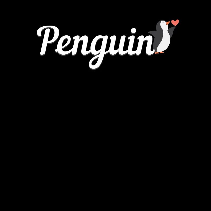 Penguin Text Sea Bird King Emperor Penguin Lover