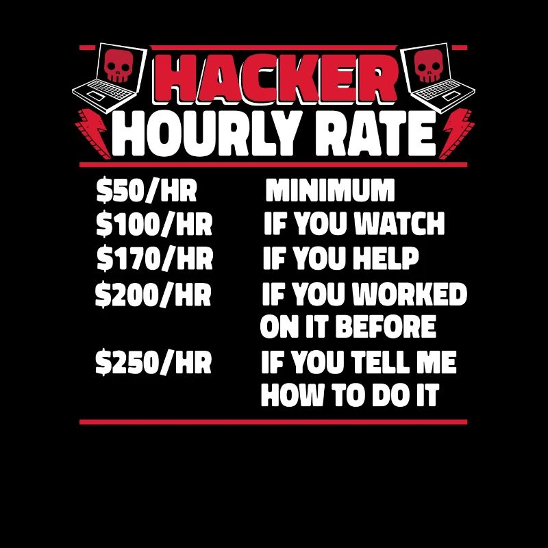 Hacker Hourly Rate Sniffer Social Engineering