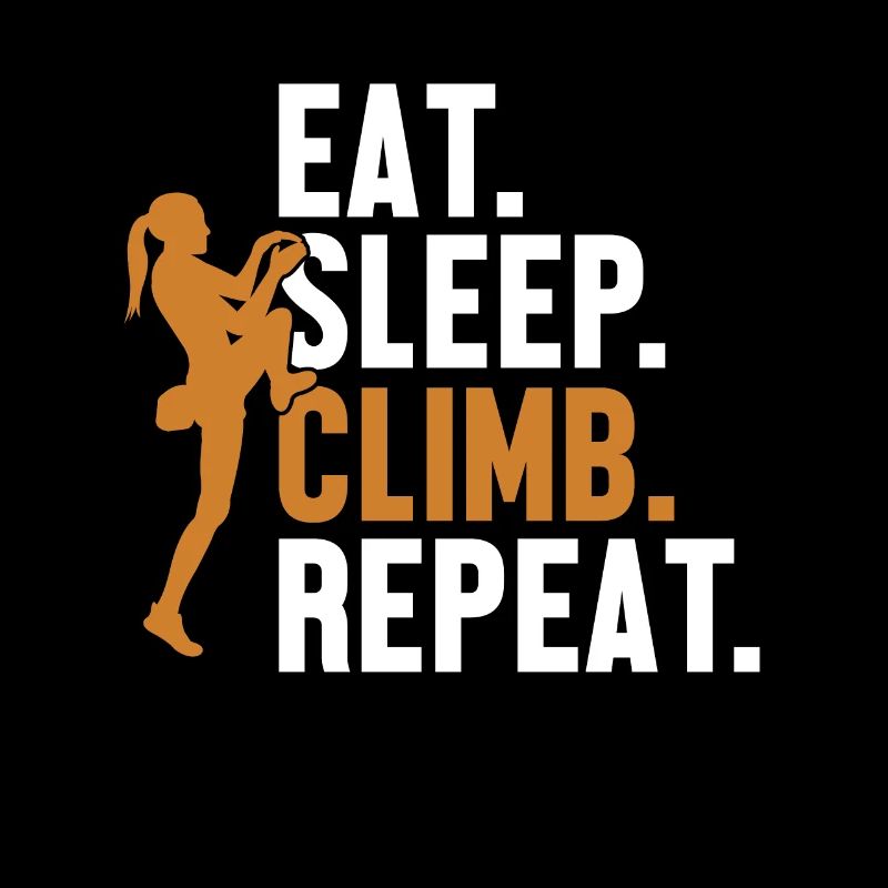 Manger, dormir, grimper, répéter, bloc, escalade de vitesse