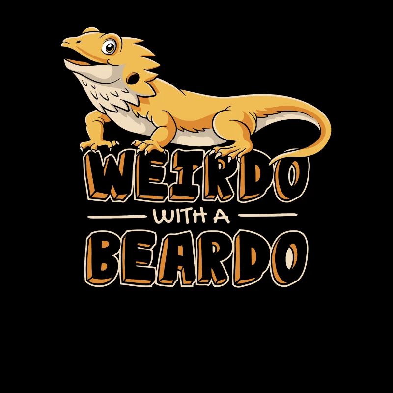Weirdo avec un propriétaire d’animal de compagnie lézard Beardo Pogona