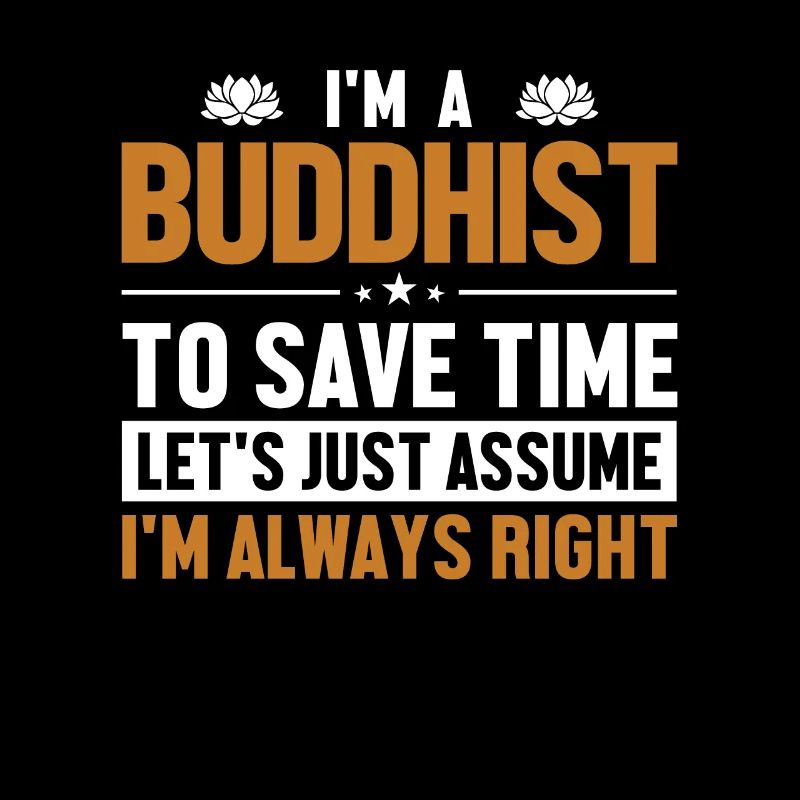 Bouddhiste Supposons que j’ai raison Statue bouddhiste