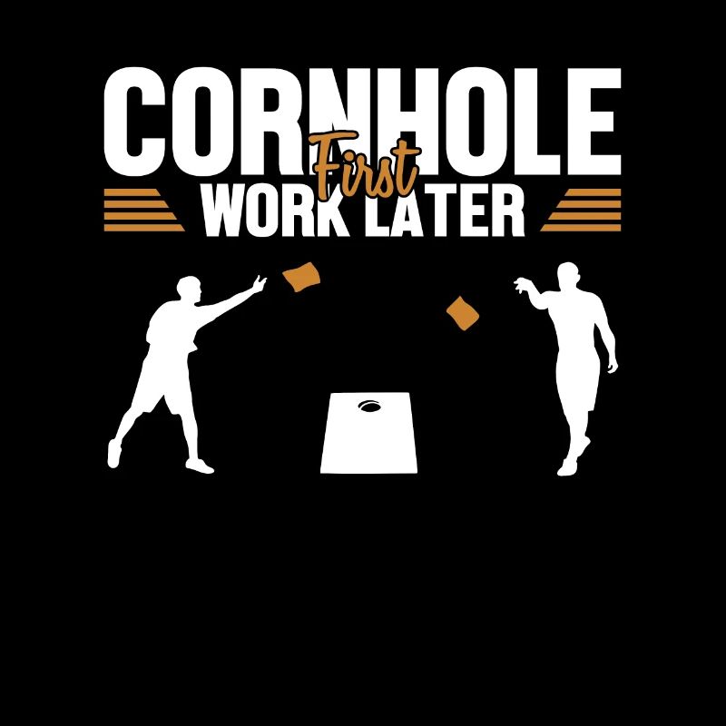 Cornhole erste Arbeit, später Sitzsack-Spielbretter