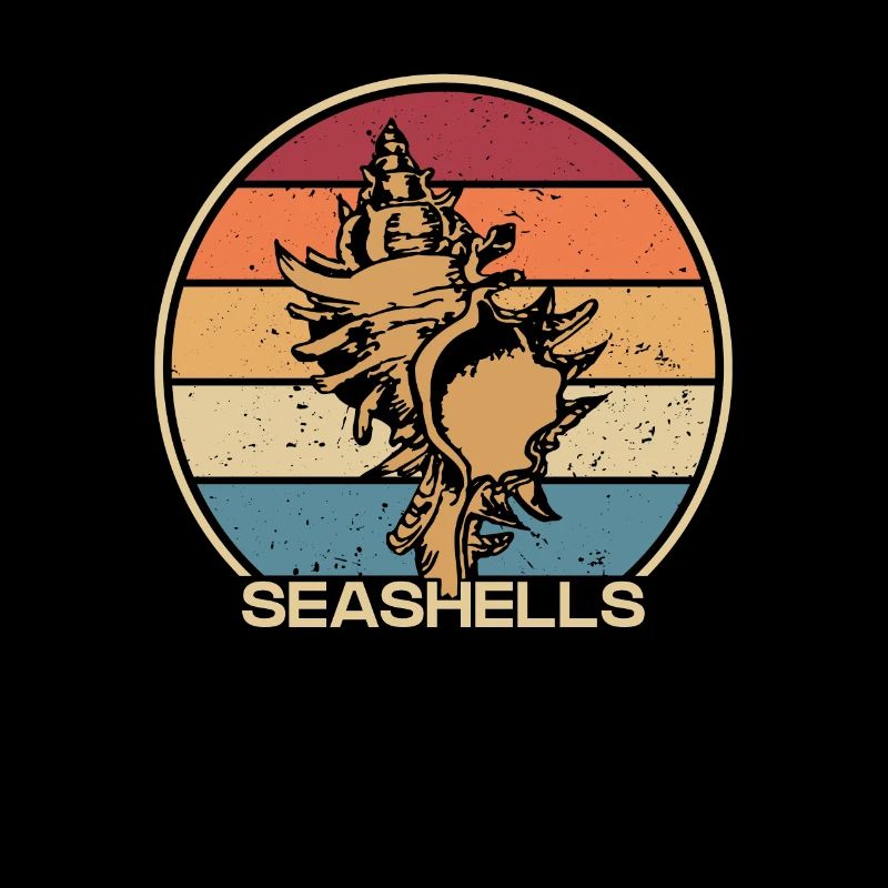 Retro Seashells Shell Shelling Bag Seashell