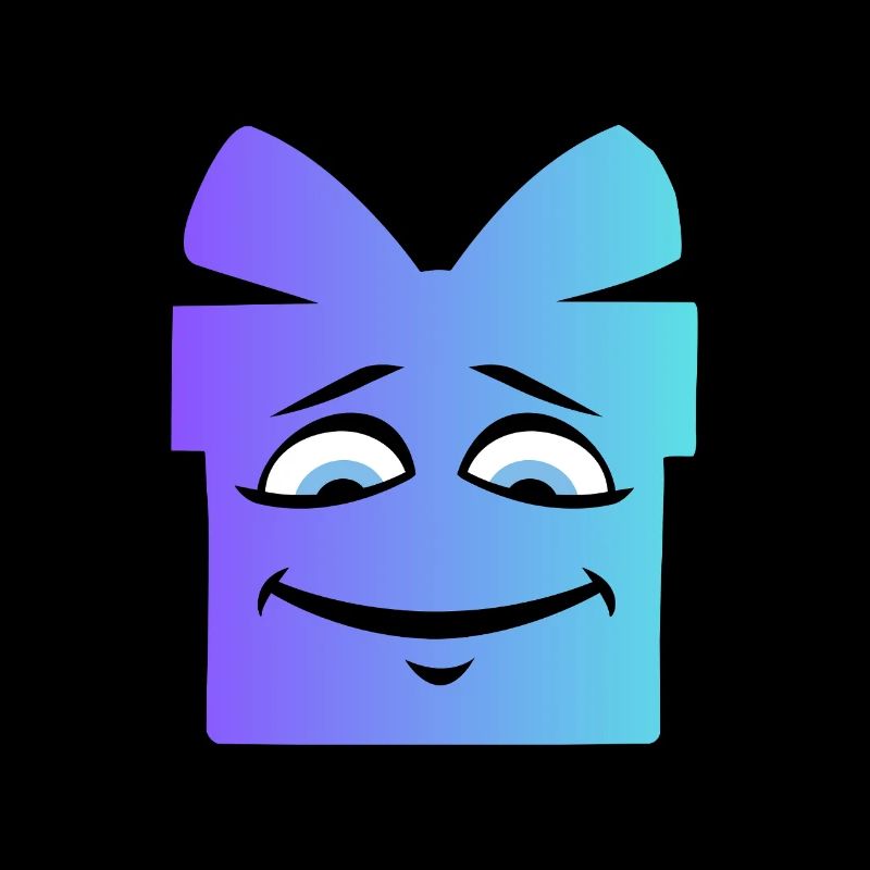 Gradient Smiling Gift Box