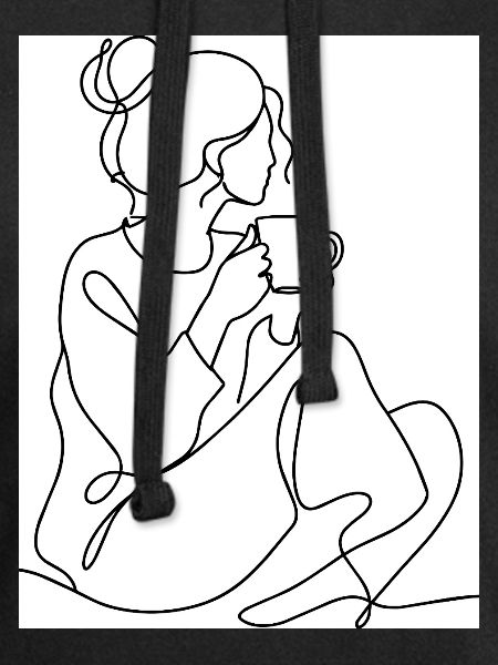 Kaffeepause Linienkunst