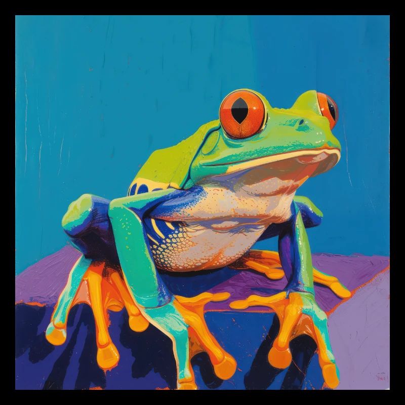 frosch, bunt, tier