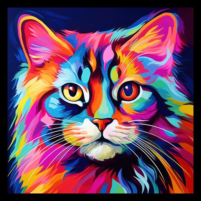 Katze, katzenmotiv, bunt, geschenk, geschenkideen
