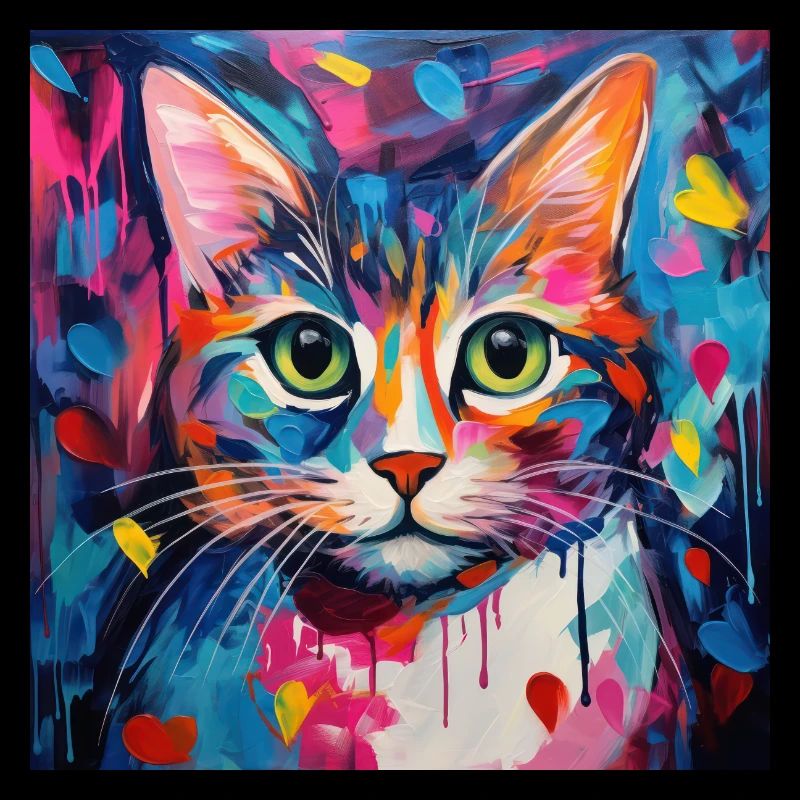 Katze, katzenmotiv, popart, geschenk, geschenkidee