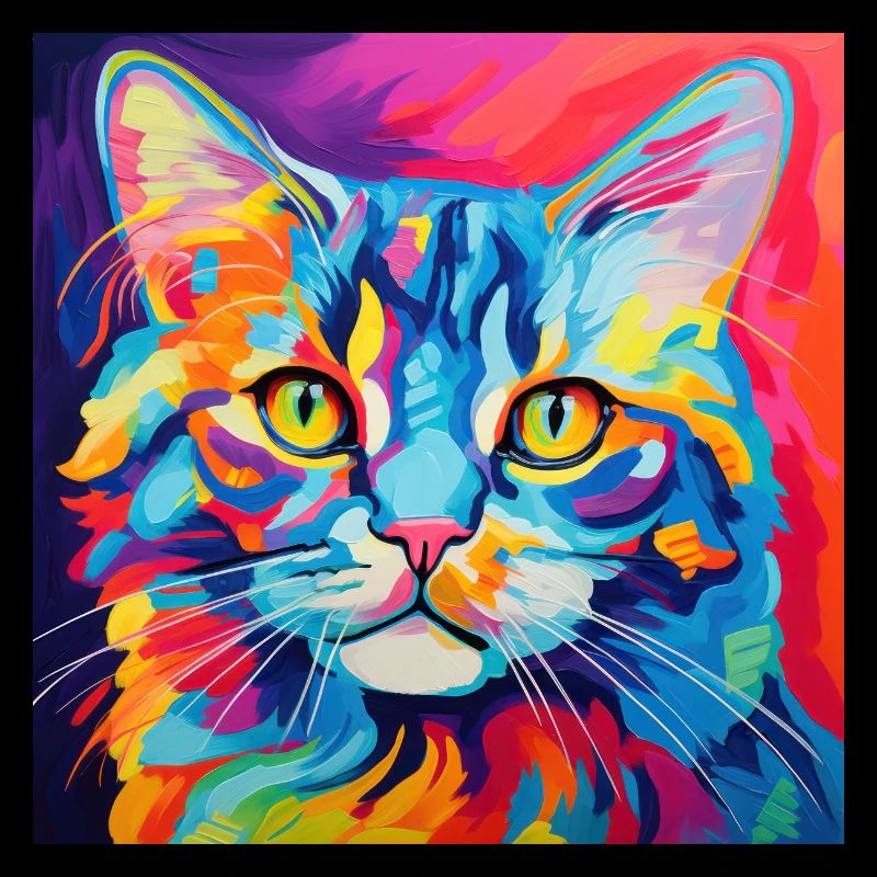 Katze, katzenmotiv, bunt, geschenk, geschenkideen