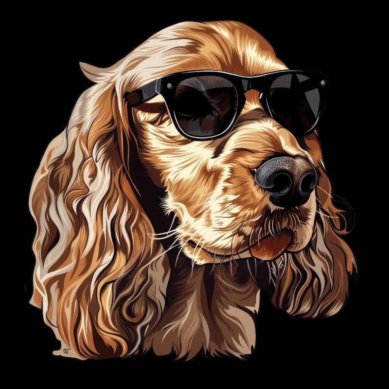 English Cocker Spaniel, Dog, Sunglasses, Summer