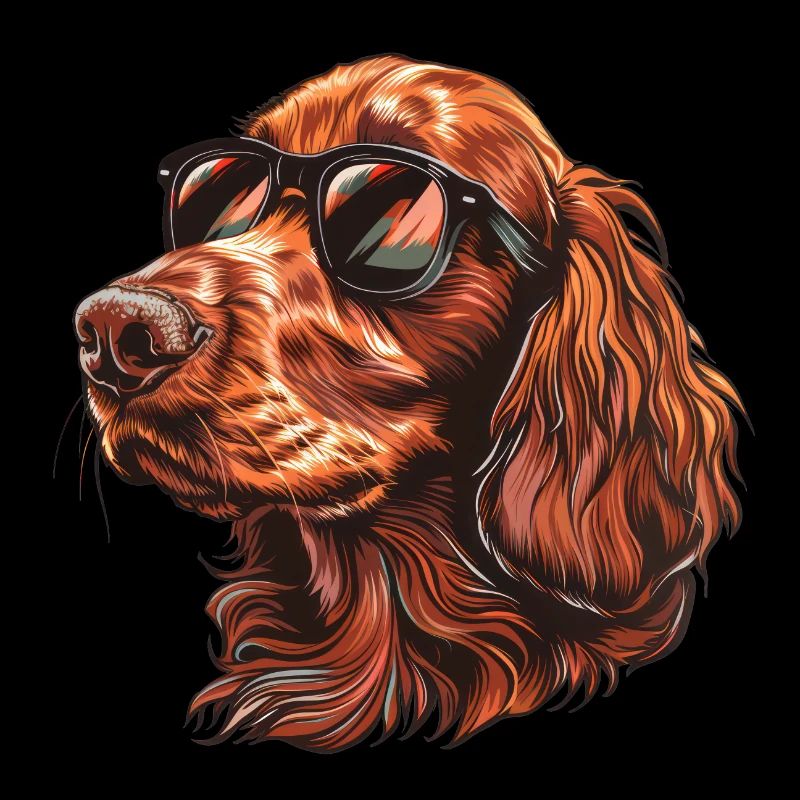 Irish Setter , Irish Red Setter, Hund